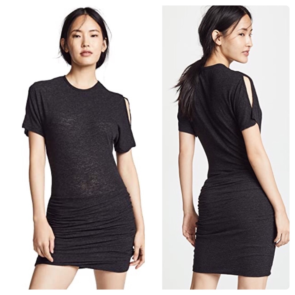MONROW
Slash Sleeve Shirred Dress